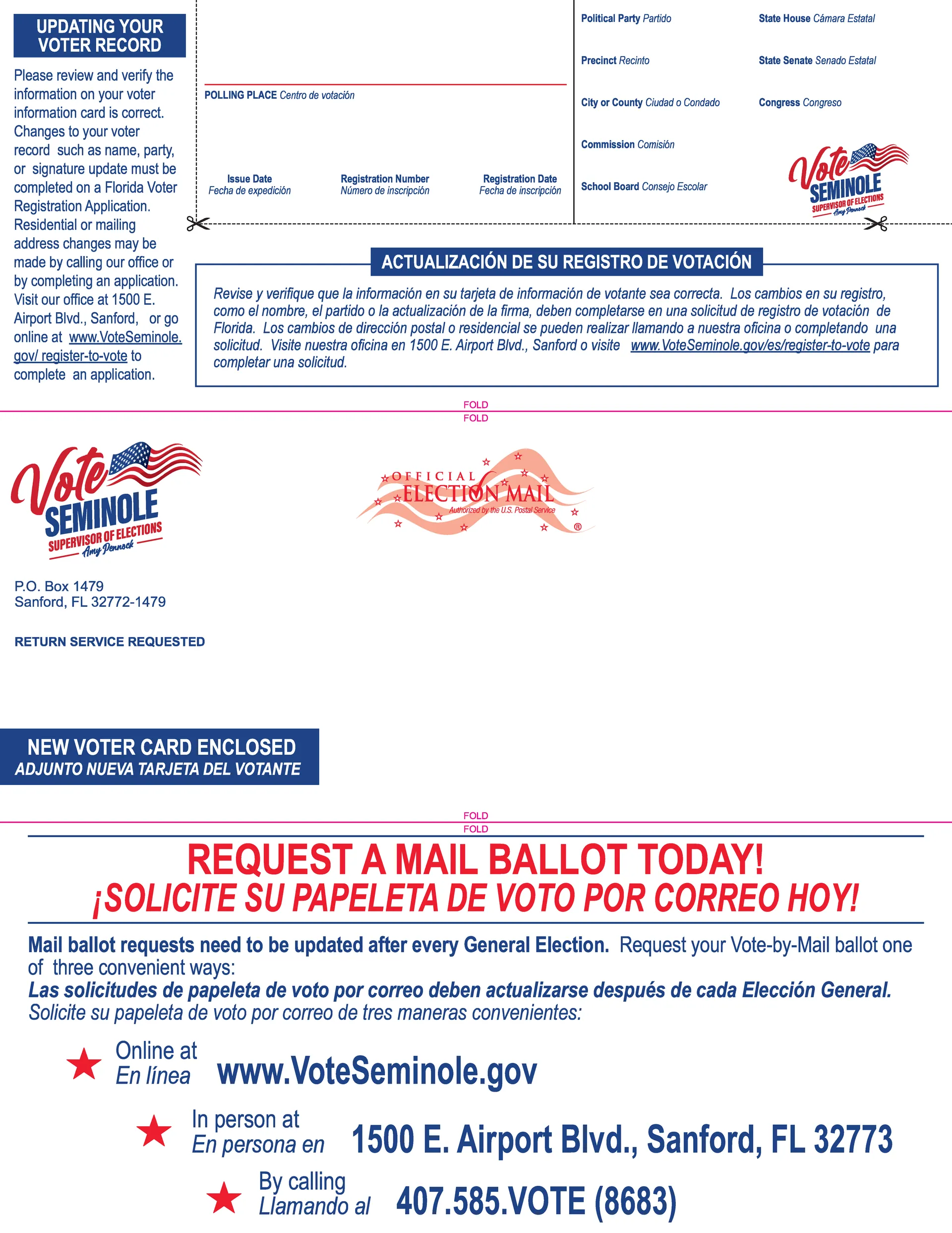 Voter Information Card (Page 1) Voter Information Card (Page 1)